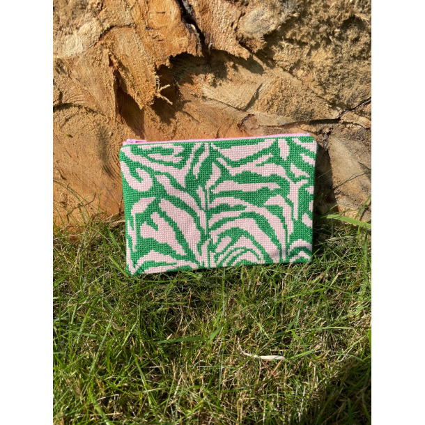 Pomp Stitch - Broderikit - My Little Zebra Clutch Grn/Hvid