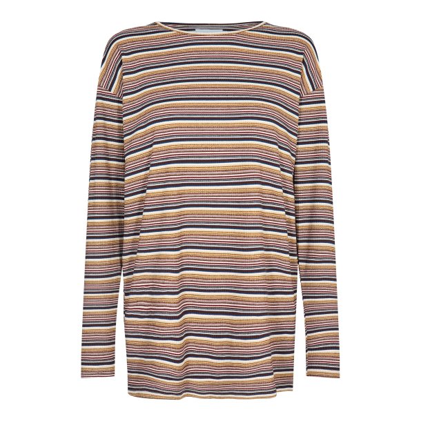 Libert - Natalia Oversize Blouse - Brown Gold Lurex Stripe