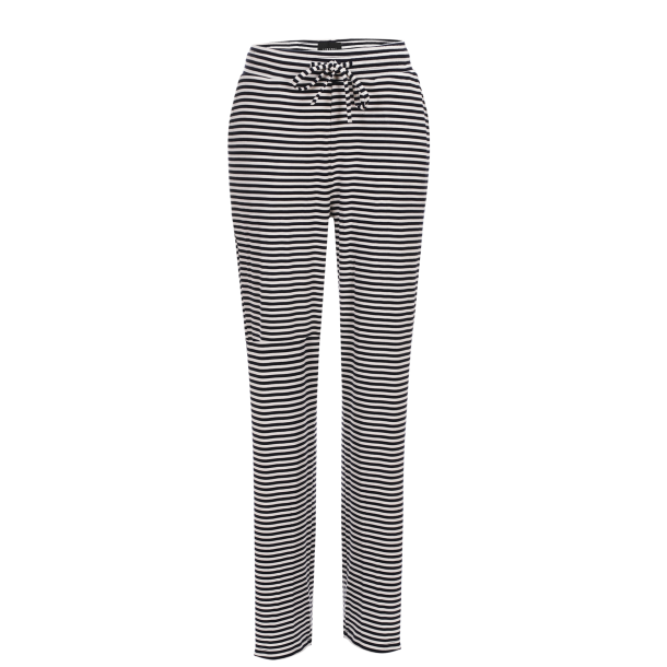 Libert - Natalia Straight Pants - Navy Creme Small Stripe