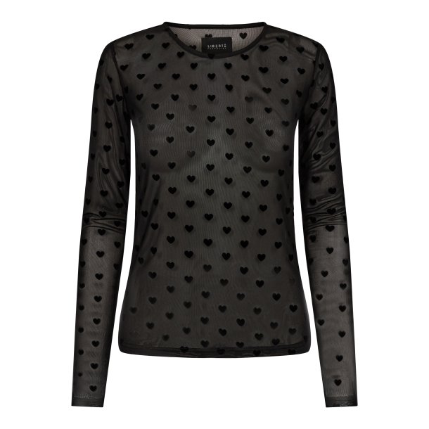 Libert - Mesh Shirt - Black Flock Heart