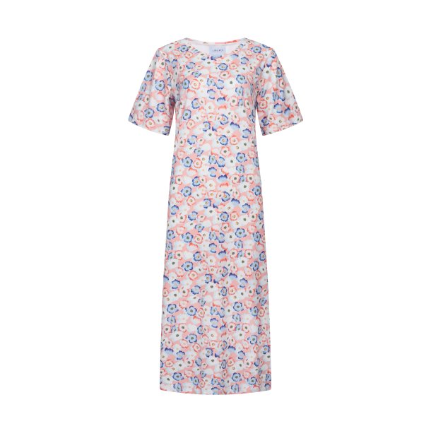 Libert - Alma Tshirt Dress - Peachy Blue Flower