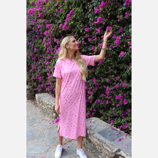 Libert - Alma Tshirt Dress - Pink Cherry